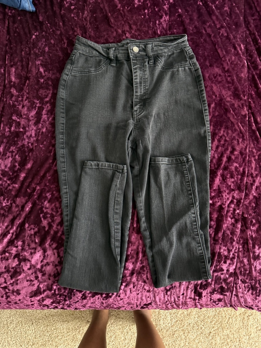 Fashion Nova High-Rise Black Mom Jeans (Size 7)